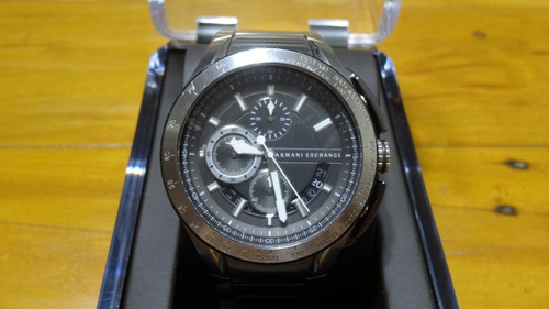 Relógio Armani Exchange Ax1403 Cinza Metal Caixa Manual