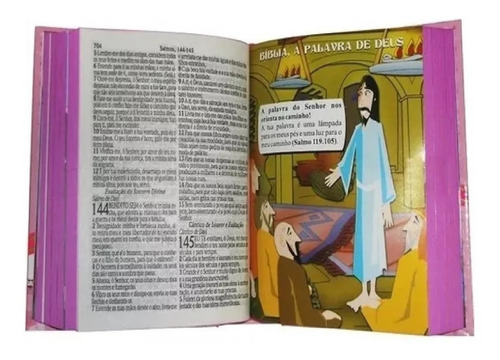 Imagem 8 de 9 de Kit 10 Bíblias Infantil Com Harpa E Capa Dura