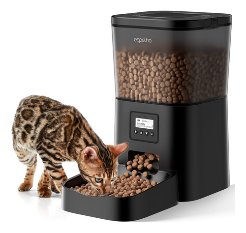 Espelho Comedero Automático Para Gatos Dispensador De Comida