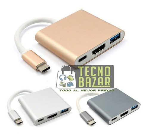 Adaptador Tipo C A Hdmi/usb/c Feme