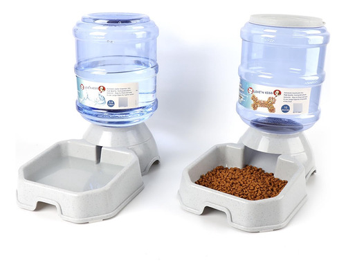 Paquete De 2 Alimentadores Automáticos Para Perros Y Gatos,