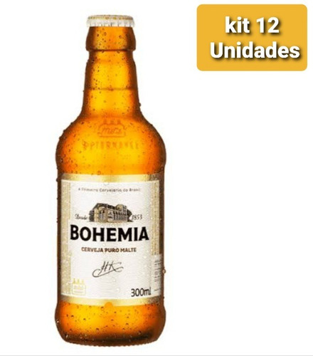 Kit Com 12 Unid Cerveja Bohemia 600ml Puro Malte