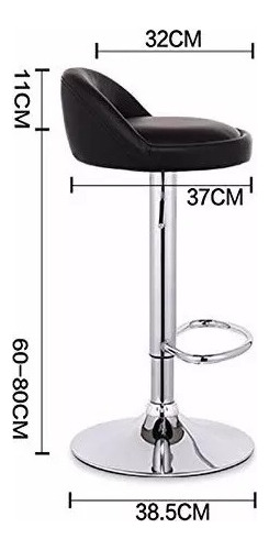 Pack 2 Silla Piso Bar Altura Regulable Taburete Respaldo
