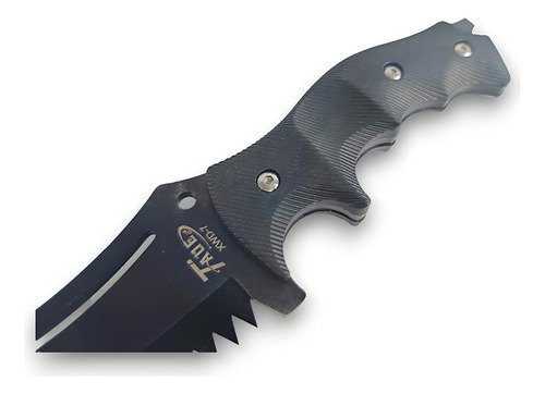 Faca Black Tático Militar Cabo Polímero Com Bainha Xwd-7