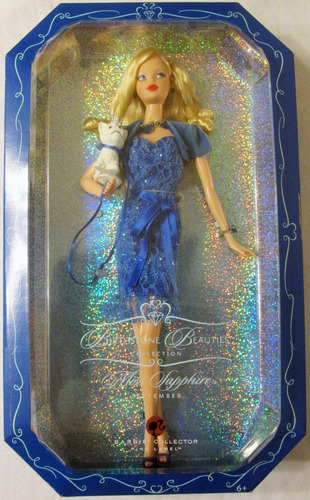 Barbie De Colección Miss Sapphire Septiembre 30 Cm Mattel.