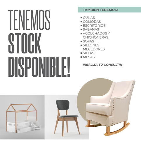 Imagen 5 de 10 de Sillon Mecedor Ideal Amamantar Eider Capitone Y Puff En Lino