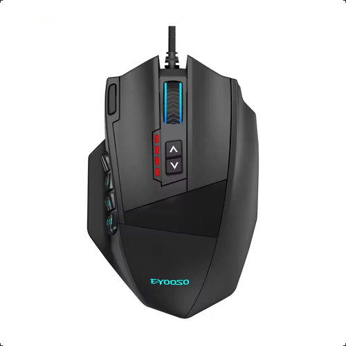 Mouse Gamer Moba 18 Botones Configurable Macros 16400 Dpi 5