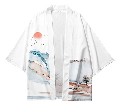 Chamarra Tipo Kimono Para Hombre, Bata Yukata Japonesa