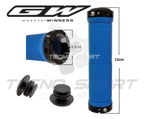Imagen 2 de 5 de Mangos Gw Grip Puño Manillar Bicicleta Con Anillo Bloqueo