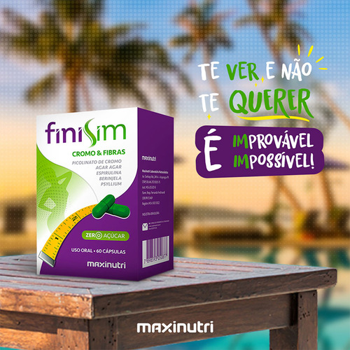 Kit 03 Finisim Cromo E Fibras Com 60 Cápsulas Maxinutri