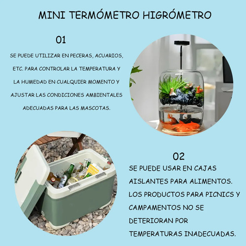 Olulupack Termómetro Higrómetro Digital De Sonda Medidor De Humedad,Sensor De Temperatura Práctico, Para Interiores,con sonda externa para incubadoras Criadoras Tanque de reptiles Acuario
