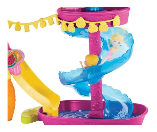 Set Polly Pocket Parque Acuático De Piñas Muñeca Accesorios