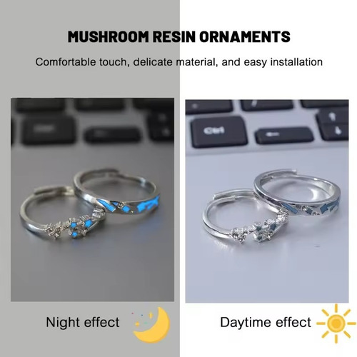Anillo Con Forma De Estrella Brillante Para Parejas, Anillo