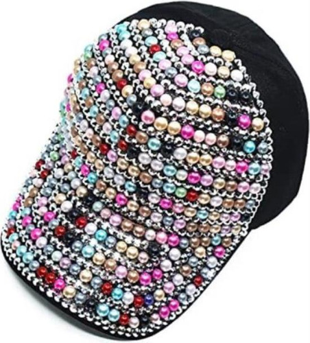 Gorra Béisbol Bling Mujer Fancy Denim Bejeweled Sun Hat