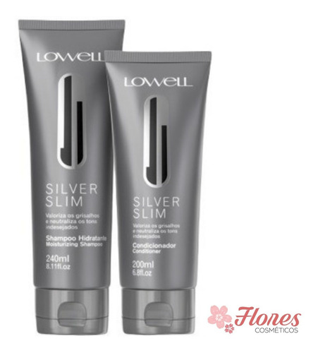 Imagem 1 de 6 de Lowell Kit Matizador Silver Slim Shampoo 240ml + Cond 200ml