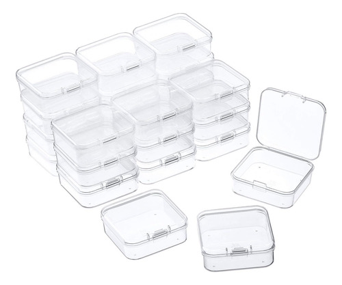 24 Paquetes De Cajas Pequeñas De Plástico Transparent...