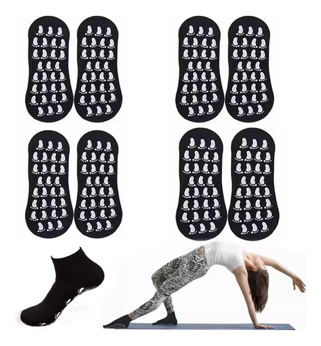 Calcetines De Yoga Danza Pilates Antiderrapantes 4 Pares