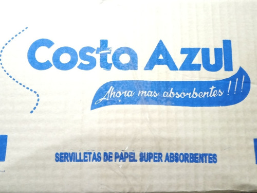Servilleta Papel Blanca 33x33 Costa Azul. -6 Cajas-.