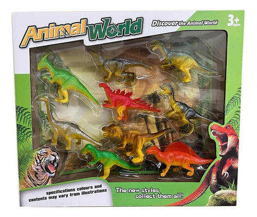 Set Dinosaurios X 9 Surtidos Animal World Ttm 51386         