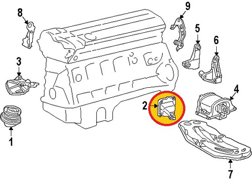 Soporte Izquierdo Motor Mercedes Benz E320 L6 3.2 Mod: 95-98