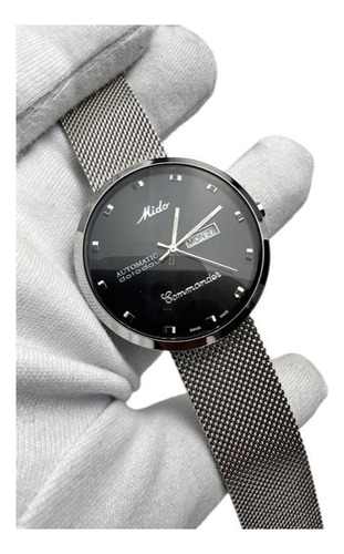 Reloj Caballero Mido Comander Colores Cuarzo Plateado Plateado Plateado (Reacondicionado)