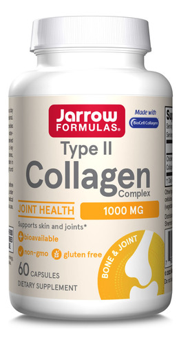Collagen Complex 500 Mg Tipo Ii Jarrow Formulas 60 Capsulas