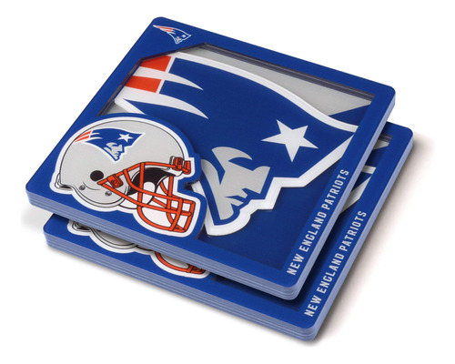 Youthefan Posavasos Con Logotipo 3d De La Nfl New England Pa