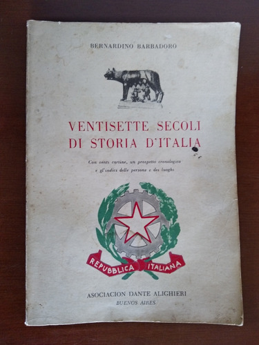 Ventisette Secoli De Storia D'italia Libro De B. Barbodoro