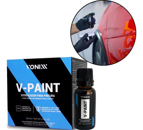 Vitrificador V-paint Para Pintura Automotiva Vonixx 20ml