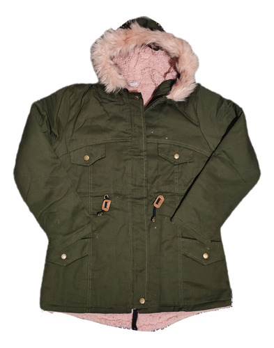 Parka Niña Gabardina Con Corderito