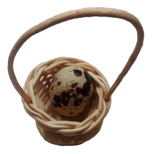 Imagem 3 de 3 de 10 Mini Cesta Lembrancinha Palha Bambu Ref.200 03x05