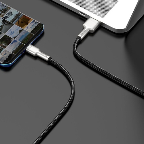 Cable Usb Tipo C Baseus Metalico Carga Rápida 40w 200cm