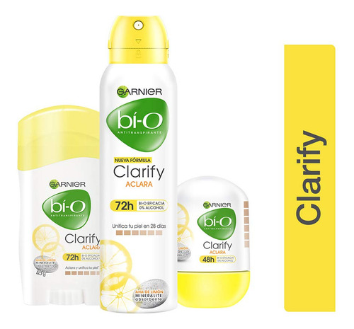 Desodorante En Aerosol Garnier Bi-o Clarify Lemon Scent 150