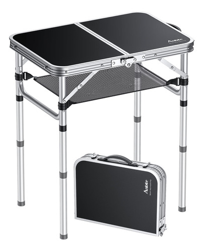 Anbte Mesa De Campamento Plegable, De Aluminio De 24 X 16 Pu