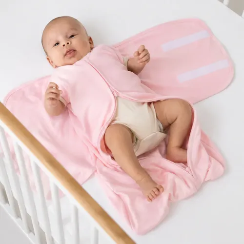 Saco De Dormir Swaddle Algodão Egípcio Mescla Rosa Verão