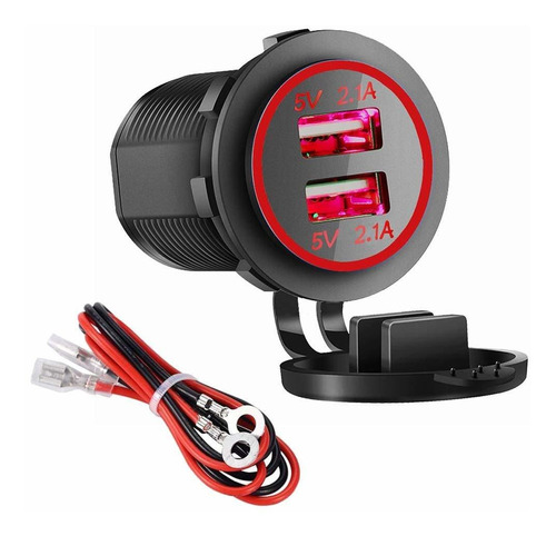 Dual Usb Charger Socket Power Outlet 2.1a & 2.1a For Car Boa