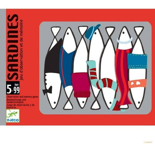 Sardinas Juego De Cartas Memoria Djeco 2 A 4 Jug. +5 Años