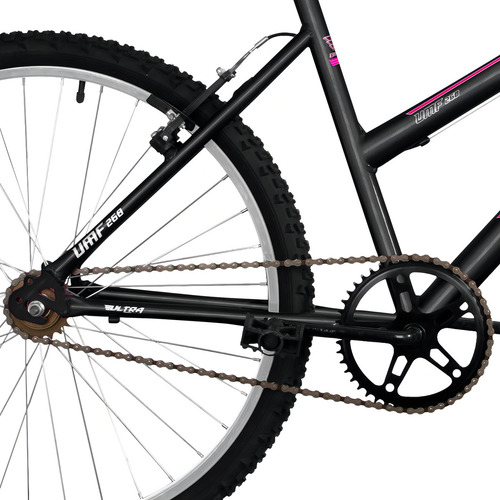 Bicicleta Aro 26 Feminina Masculina Com Freios V-brake Cor Preto