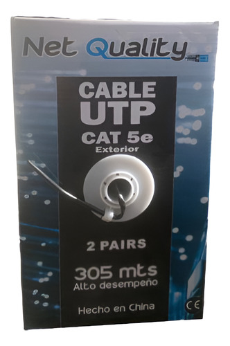 Cable Utp 305mts 2 Par Net Quality