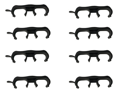 Kit Com 8 União De Cadeiras Iso Tubo Oblongo 16x30 Cor Preto