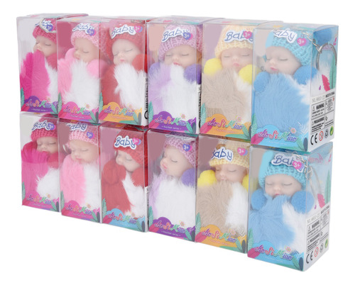 Llavero Para Muñeca Sleeping Baby Doll, 12 Unidades, De Piel