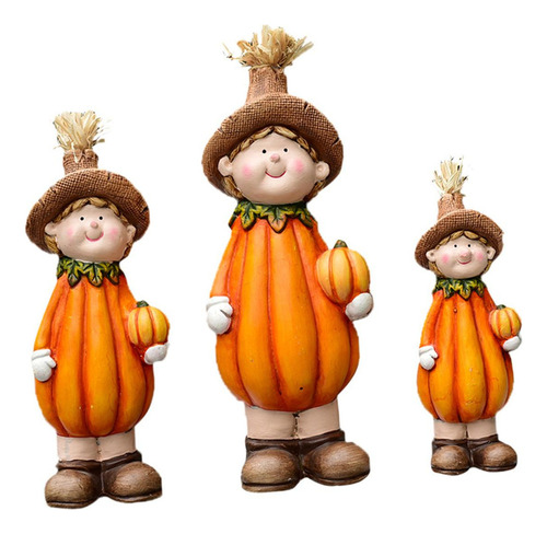 3 Uds Decoraciones De Cosecha Para El Hogar Calabaza Hombre