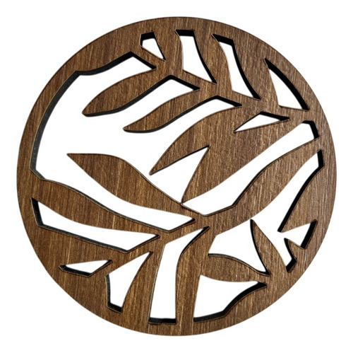 Apoyavaso Posavaso Deco Moderno Decoracion De Mesa Mdf Wit Posa Vaso Hojas Hojas Palmera