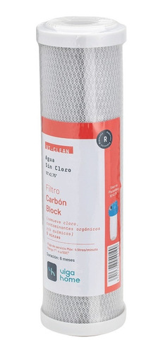 Filtro Carbon Activado Block Para Carcasa 10 X2,75 