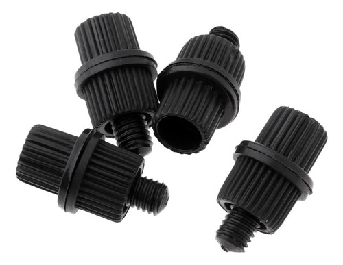 4 Tornillos De Tornillo De Seguridad De Matrícula Negro