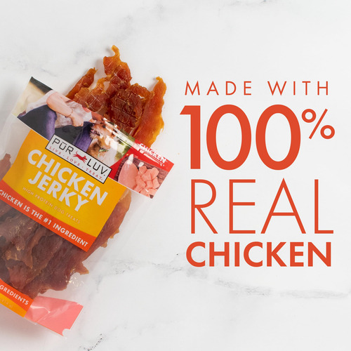 Dog Treats Pur Luv Chicken Jerky 100% Pollo Auténtico, 450 G