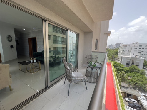 Lujoso Apartamento Amueblado En Piso 8 La Julia, Santo Domingo