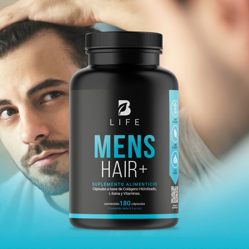 Imagen 5 de 6 de Vitaminas Cabello Y Barba Para Hombre De 180 Cápsulas B Life