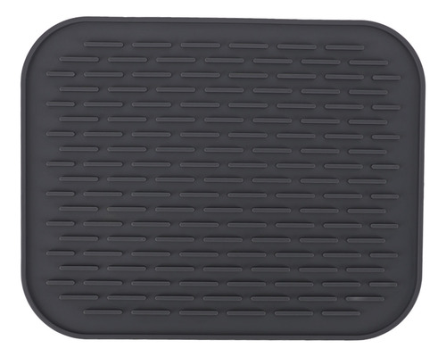 Alfombrilla De Silicona Para Secar Platos Con Borde Rectangu