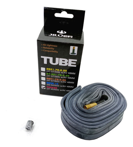 Camara Bicicleta 700x35 Jiluer Valvula Auto 48mm Tipo De Válvula Schrader